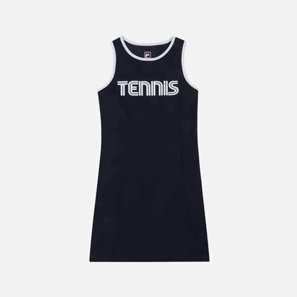 Vestidos Fila Mujer Azul Marino - Line Tennis - España 105689CXM